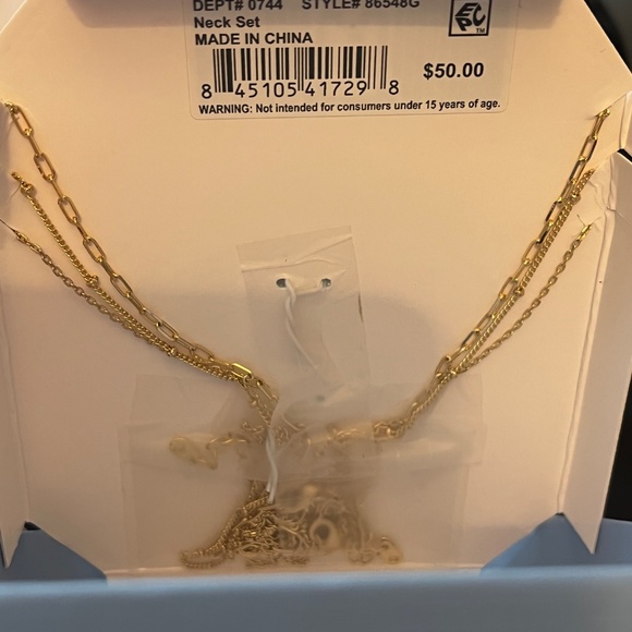 Unwritten Gold Necklace Trio with Evil Eye Charms - Picture 7 of 8